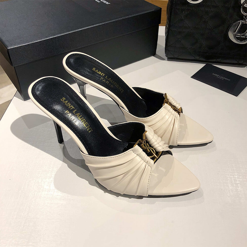 Y51 BABYLONE MULES IN SMOOTH LEATHER