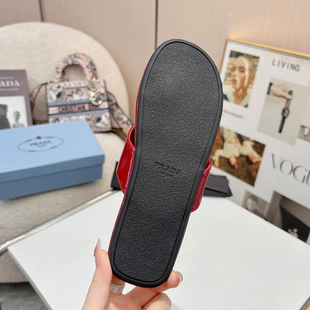 Pra*a Brushed leather thong sandals